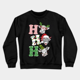 Cow Ho Ho Ho Christmas Shirt, Cow Christmas Shirt Crewneck Sweatshirt